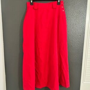 VINTAGE Saks Fifth Avenue 100% wool Elegant Red Women's Skirt